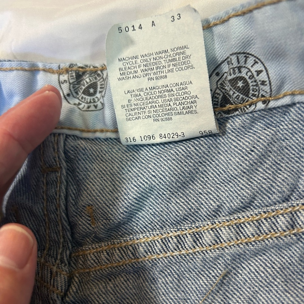 Vintage 90s Brittania  Denim Jeans Waist Tapered Leg Womens Size 16 Pleated - Picture 6 of 11